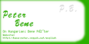 peter bene business card